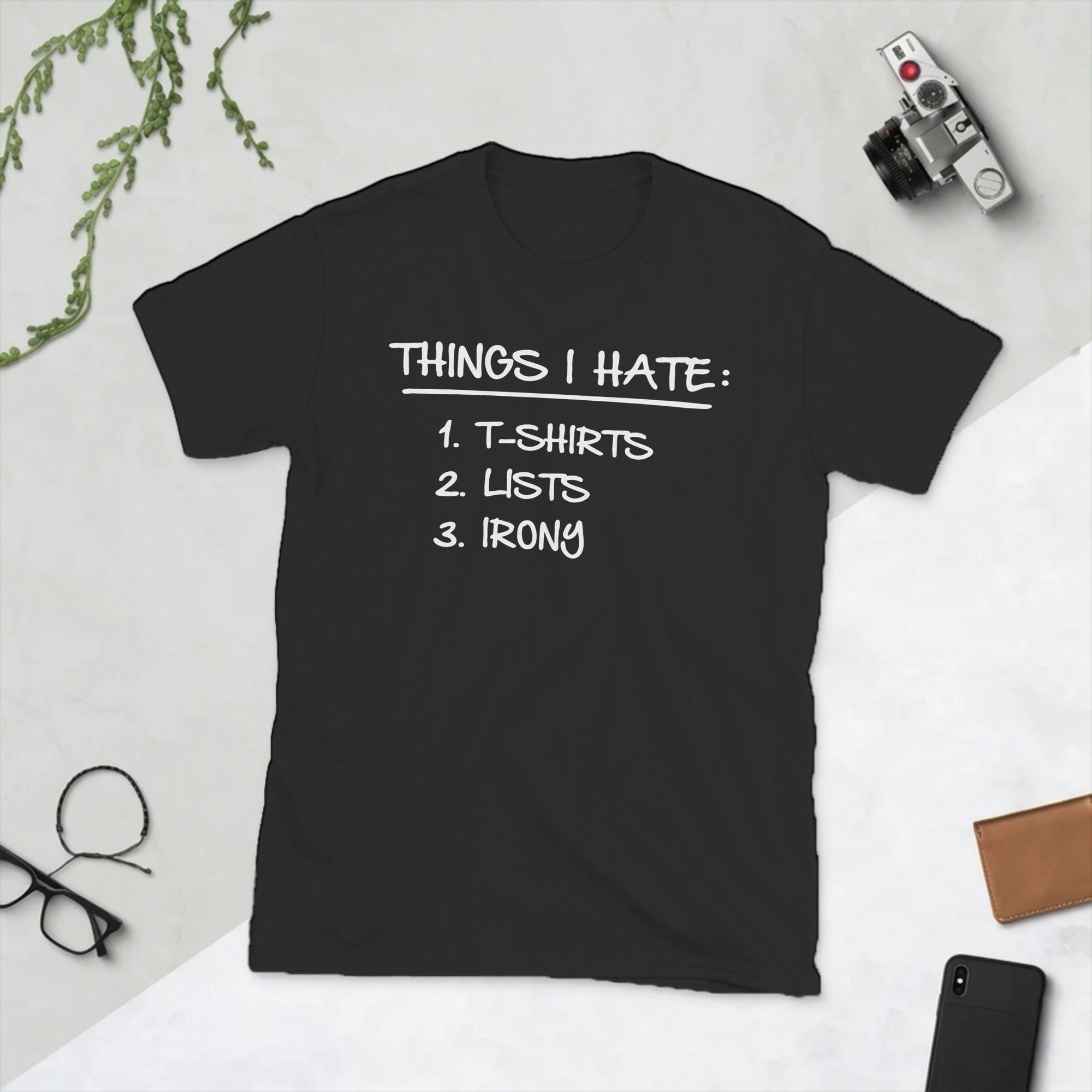 私が嫌いな皮肉なことのリスト Tシャツ メンズ用 素晴らしい - Summer Clothing List のレビューと価格