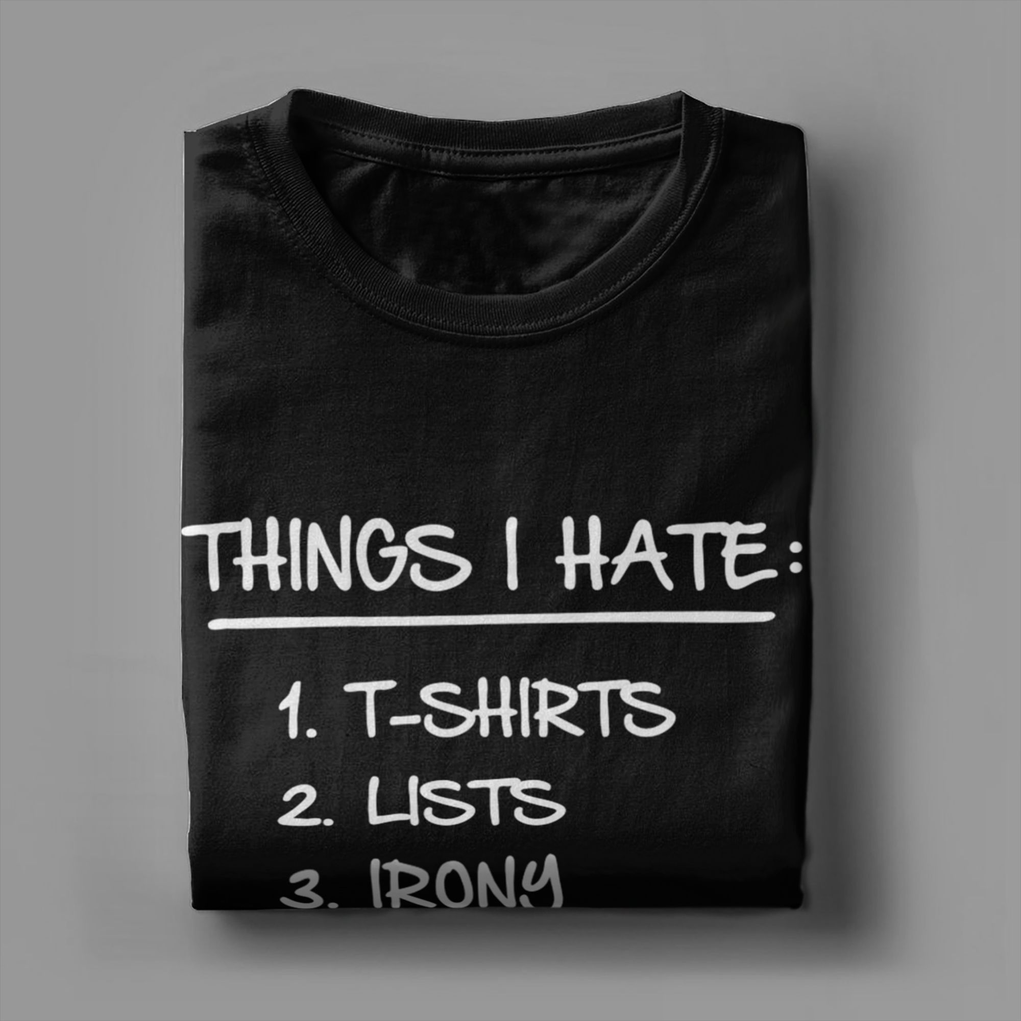 私が嫌いな皮肉なことのリスト Tシャツ メンズ用 素晴らしい - Summer Clothing List のレビューと価格