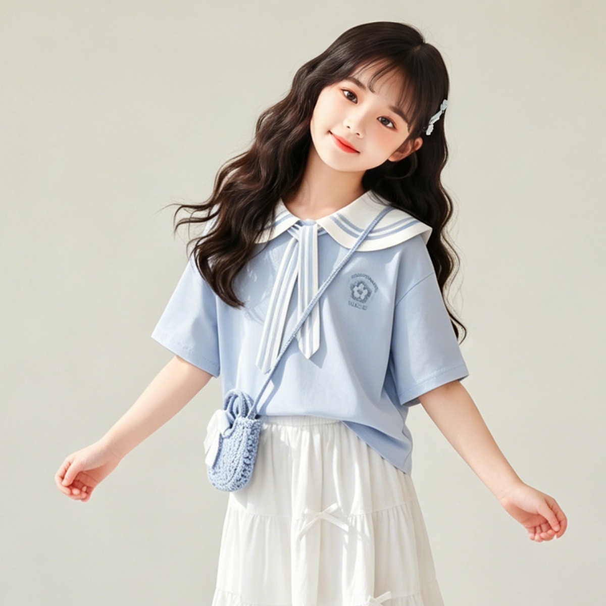 2026年夏 女の子用子供服セット 半袖リボン付きティーンス - Summer Clothing For Teen Girls のレビューと価格