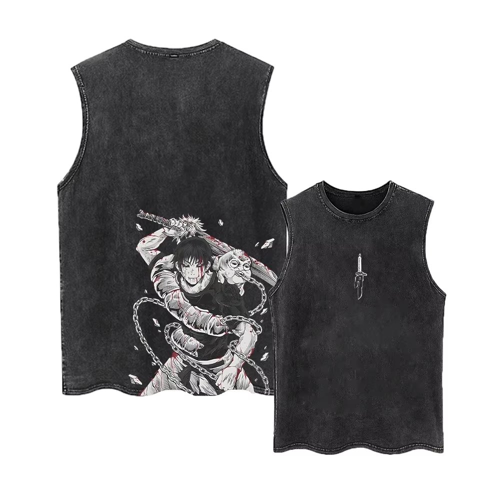 2026年呪術廻戦サマージムベストアニメタンクトップメンズレ - Vintage Summer Clothing Men のレビューと価格