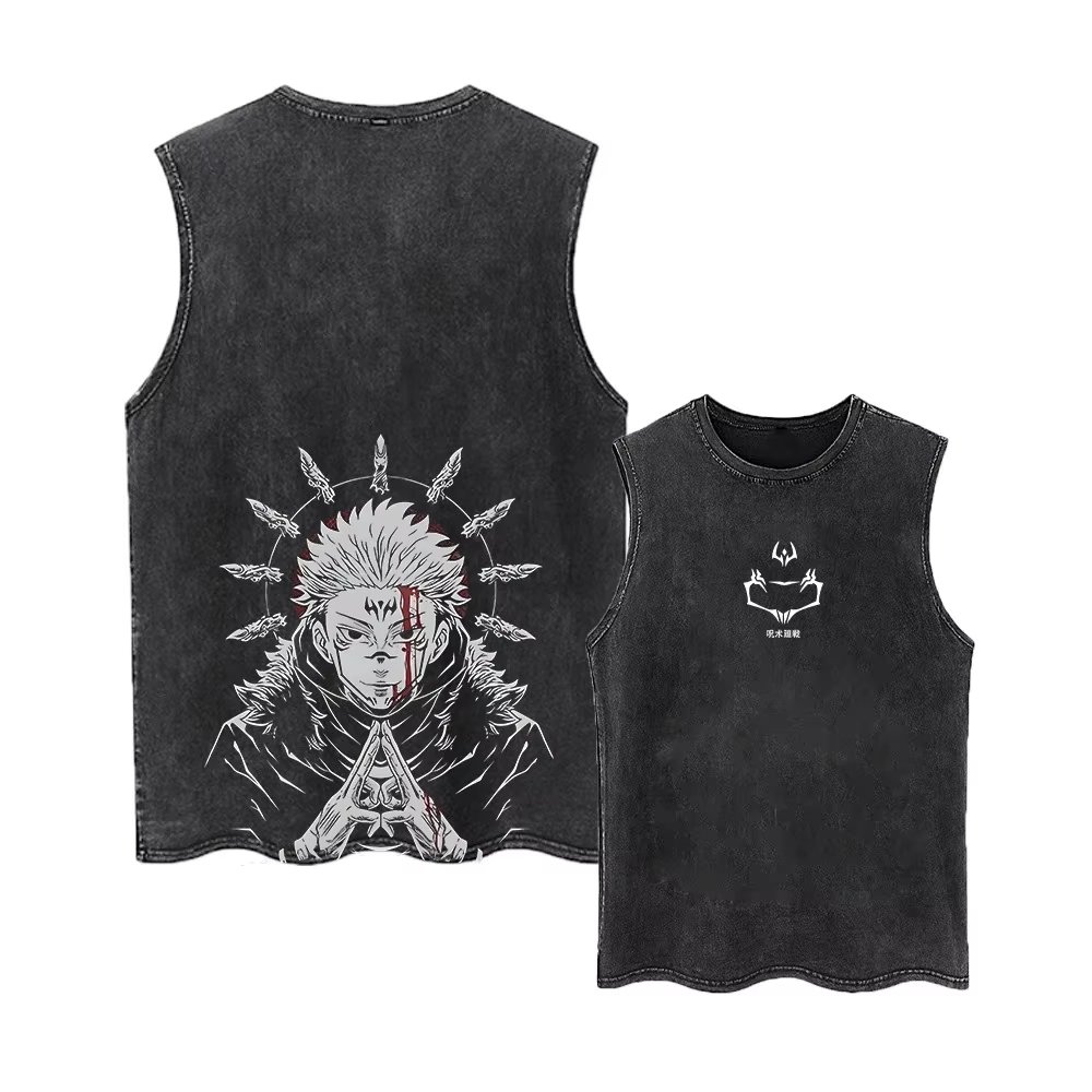 2026年呪術廻戦サマージムベストアニメタンクトップメンズレ - Vintage Summer Clothing Men のレビューと価格