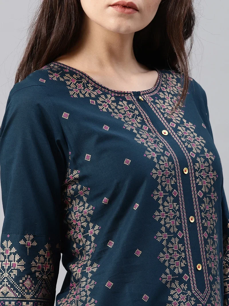 女性のための花柄の綿のクルタ,インドのドレス,エスニックスタ - Summer Clothing India のレビューと価格
