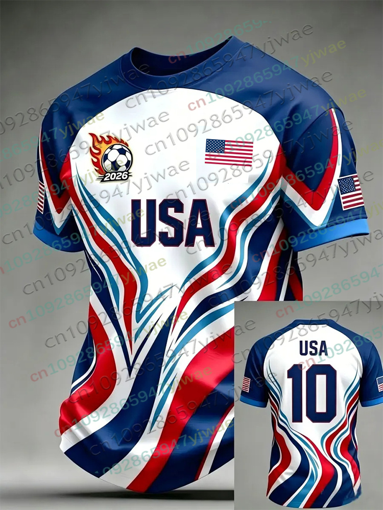 2026 アメリカサッカージャージ男性女性用米国旗特別ユース - Summer Clothing For Teens のレビューと価格