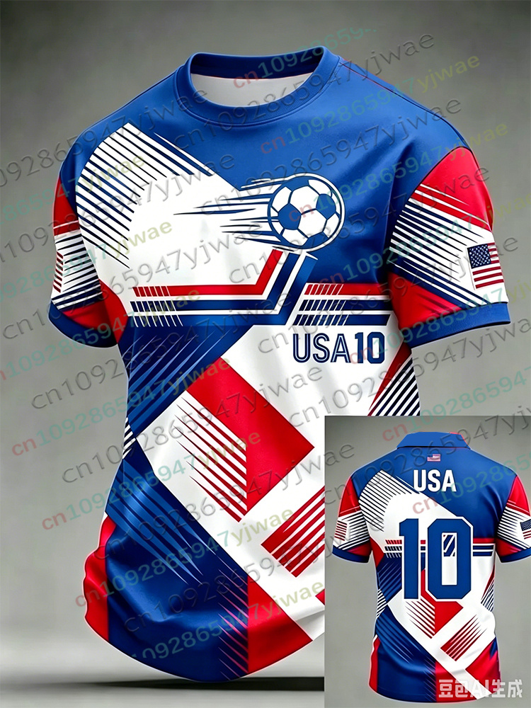 2026 アメリカサッカージャージ男性女性用米国旗特別ユース - Summer Clothing For Teens のレビューと価格