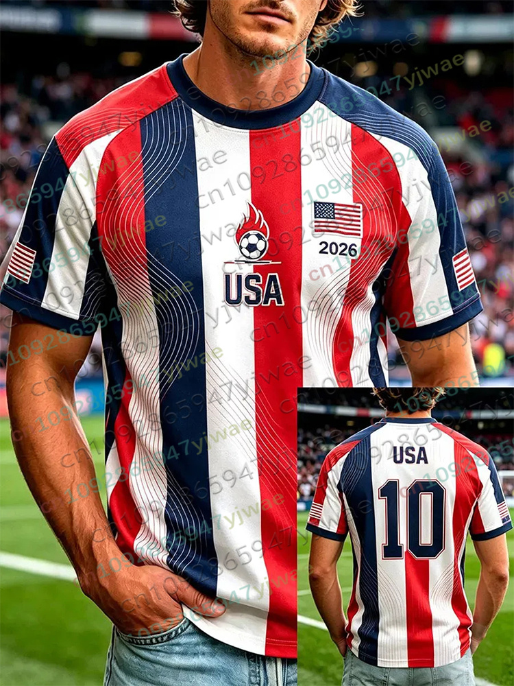 2026 アメリカサッカージャージ男性女性用米国旗特別ユース - Summer Clothing For Teens のレビューと価格